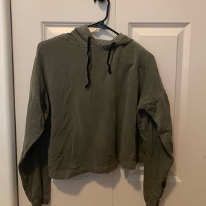 Cropped Army Green hoodie